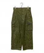 French Armyフランス軍）の古着「M-47前期型カーゴパンツ」｜グリーン