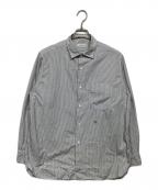 nanamicaナナミカ）の古着「Regular Collar Stripe Wind Shirt　SUGS310」｜ホワイト×ネイビー