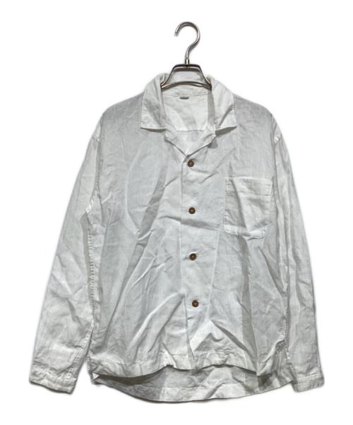 45R（フォーティファイブ・アール）45R (フォーティファイブ・アール) リネンサファリシャツ　5053061 ホワイト サイズ:2の古着・服飾アイテム