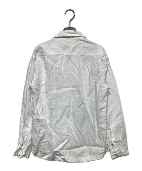 45R（フォーティファイブ・アール）45R (フォーティファイブ・アール) リネンサファリシャツ　5053061 ホワイト サイズ:2の古着・服飾アイテム