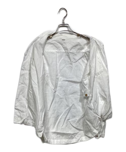 45R（フォーティファイブ・アール）45R (フォーティファイブ・アール) リネンサファリシャツ　5053061 ホワイト サイズ:2の古着・服飾アイテム