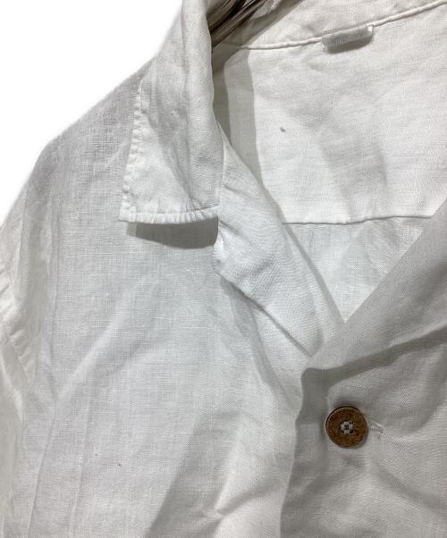 45R（フォーティファイブ・アール）45R (フォーティファイブ・アール) リネンサファリシャツ　5053061 ホワイト サイズ:2の古着・服飾アイテム