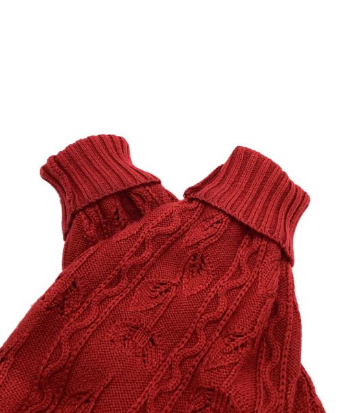 POPPY（ポピー）POPPY (ポピー) くるくるリボンニットカーディガン レッド サイズ:-の古着・服飾アイテム
