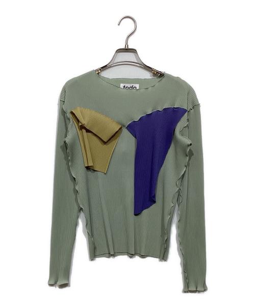 kotohayokozawa（コトハヨコザワ）kotohayokozawa (コトハヨコザワ) todo プリーツカットソー グリーン サイズ:-の古着・服飾アイテム