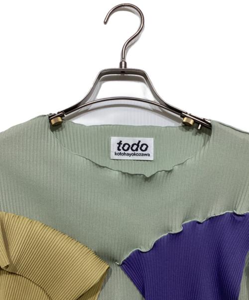 kotohayokozawa（コトハヨコザワ）kotohayokozawa (コトハヨコザワ) todo プリーツカットソー グリーン サイズ:-の古着・服飾アイテム
