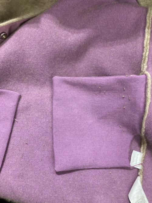 ELENDEEK（エレンディーク）ELENDEEK (エレンディーク) RACCOON MIX WCD　512052628701-03 ベージュ×パープル サイズ:freeの古着・服飾アイテム