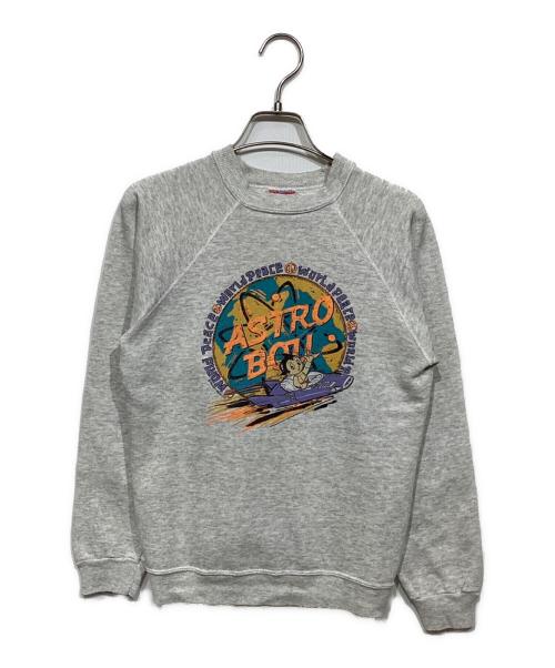 Hanes（ヘインズ）Hanes (ヘインズ) 90’S 鉄腕アトム　ラグランスウェット グレー サイズ:L（14-16）の古着・服飾アイテム