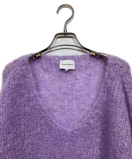 AMERICANDREAMS（アメリカンドリーム）AMERICANDREAMS (アメリカンドリーム) ニットプルオーバー パープル サイズ:Sの古着・服飾アイテム