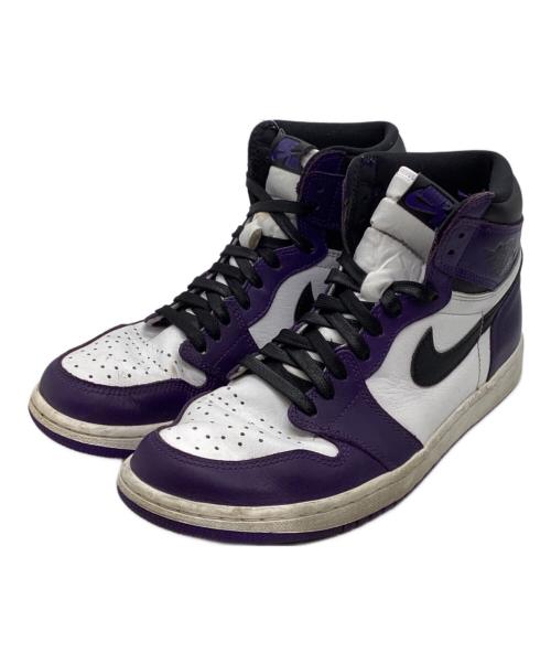 NIKE（ナイキ）NIKE (ナイキ) Air Jordan 1 Retro High OG パープル×ホワイト サイズ:27の古着・服飾アイテム