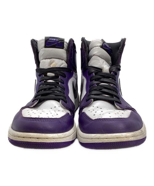 NIKE（ナイキ）NIKE (ナイキ) Air Jordan 1 Retro High OG パープル×ホワイト サイズ:27の古着・服飾アイテム