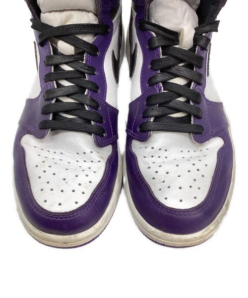 NIKE（ナイキ）NIKE (ナイキ) Air Jordan 1 Retro High OG パープル×ホワイト サイズ:27の古着・服飾アイテム
