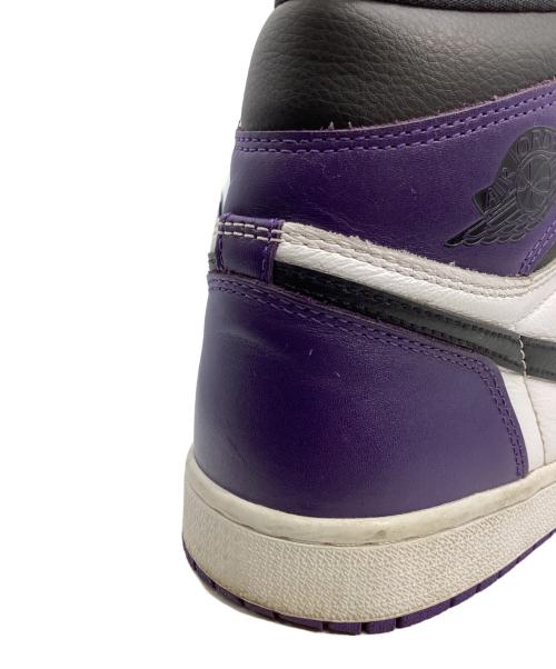 NIKE（ナイキ）NIKE (ナイキ) Air Jordan 1 Retro High OG パープル×ホワイト サイズ:27の古着・服飾アイテム