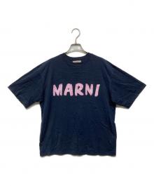 MARNI（マルニ）の古着「レタリングプリント オーバーサイズTシャツ」｜ネイビー