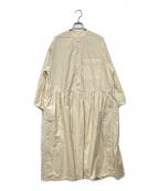 nest Robeネストローブ）の古着「コットンラミー切替シャツワンピース　01213-1064」｜ベージュ