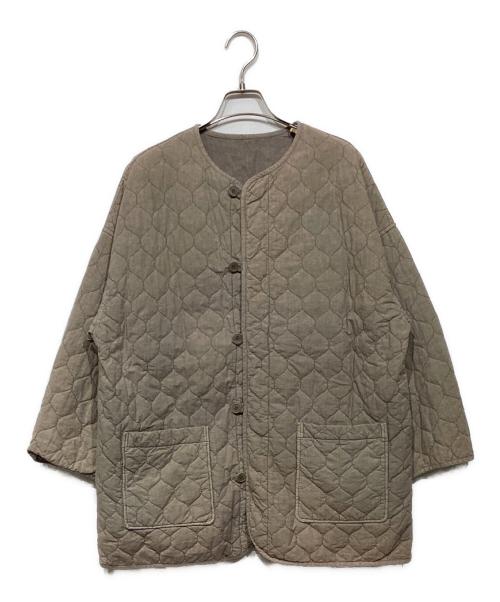 nest Robe（ネストローブ）nest Robe (ネストローブ) コットンラミー キルティング リバーシブルジャケット　01223-1011-1 グレー サイズ:Fの古着・服飾アイテム