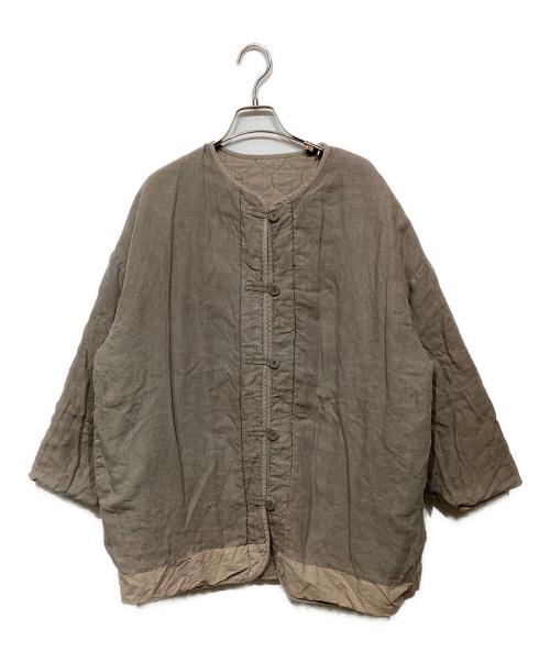 nest Robe（ネストローブ）nest Robe (ネストローブ) コットンラミー キルティング リバーシブルジャケット　01223-1011-1 グレー サイズ:Fの古着・服飾アイテム