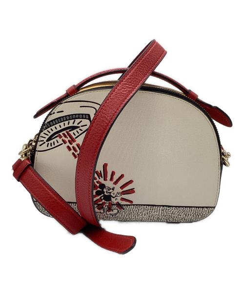 COACH（コーチ）COACH (コーチ) DISNEY (ディズニー) Keith Haring (キースヘリング) ショルダーバッグ　C6976 アイボリーの古着・服飾アイテム