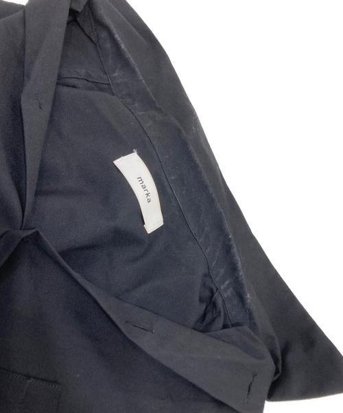 MARKA（マーカ）MARKA (マーカ) TUMBLED WOOL TROPICAL OPEN COLLAR SHIRT ブラック サイズ:1の古着・服飾アイテム