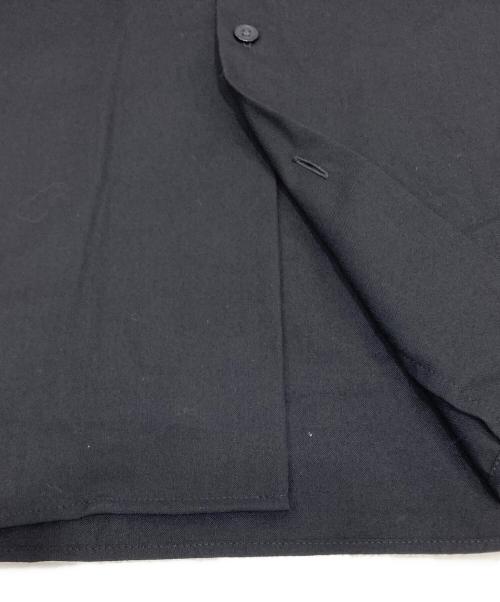 MARKA（マーカ）MARKA (マーカ) TUMBLED WOOL TROPICAL OPEN COLLAR SHIRT ブラック サイズ:1の古着・服飾アイテム