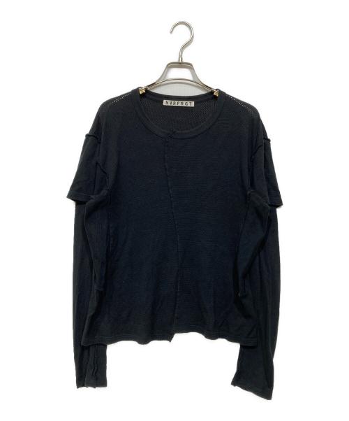 NVRFRGT（ネヴァーフォーゲット）NVRFRGT (ネヴァーフォーゲット) STUDIOUS (ステュディオス) 別注LONG SLEEVE MESH TEE ブラック サイズ:1の古着・服飾アイテム