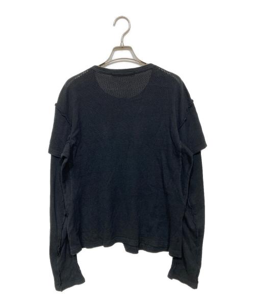 NVRFRGT（ネヴァーフォーゲット）NVRFRGT (ネヴァーフォーゲット) STUDIOUS (ステュディオス) 別注LONG SLEEVE MESH TEE ブラック サイズ:1の古着・服飾アイテム