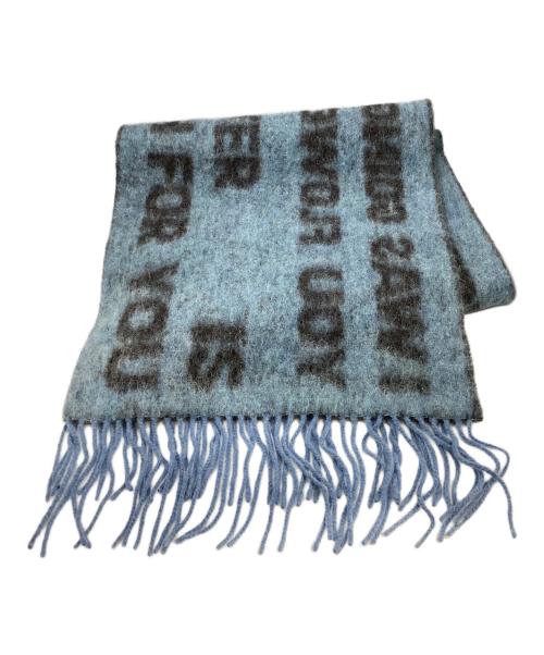 beautiful people（ビューティフルピープル）beautiful people (ビューティフルピープル) from me to you scarf ブルー×ブラック サイズ:- 未使用品の古着・服飾アイテム