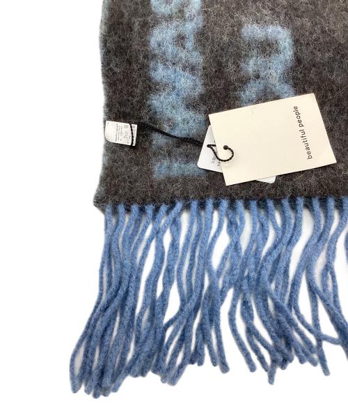beautiful people（ビューティフルピープル）beautiful people (ビューティフルピープル) from me to you scarf ブルー×ブラック サイズ:- 未使用品の古着・服飾アイテム