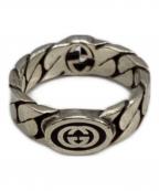 GUCCIグッチ）の古着「インターロッキングGワイドリング」｜シルバー