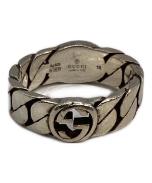 GUCCI（グッチ）GUCCI (グッチ) インターロッキングGワイドリング シルバー サイズ:17号の古着・服飾アイテム