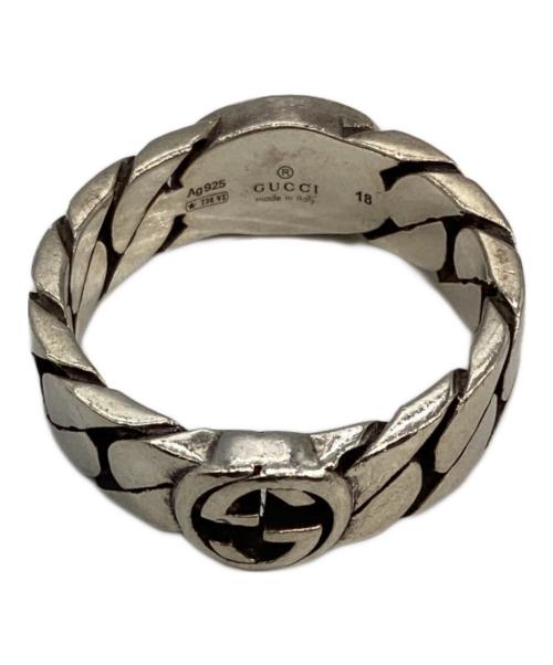 GUCCI（グッチ）GUCCI (グッチ) インターロッキングGワイドリング シルバー サイズ:17号の古着・服飾アイテム