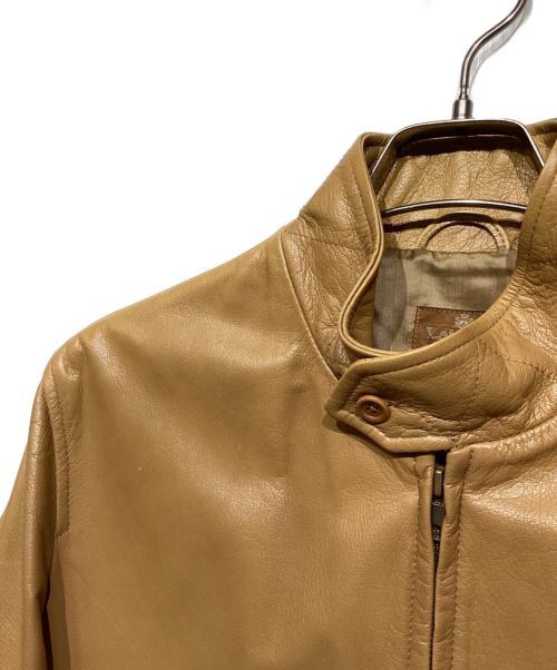 Y.Akamine（ワイアカミネ）Y.Akamine (ワイアカミネ) BEAMS F (ビームスエフ) ゴートレザージャケット ブラウン サイズ:Sの古着・服飾アイテム