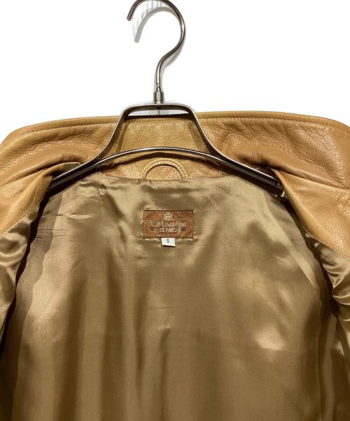 Y.Akamine（ワイアカミネ）Y.Akamine (ワイアカミネ) BEAMS F (ビームスエフ) ゴートレザージャケット ブラウン サイズ:Sの古着・服飾アイテム