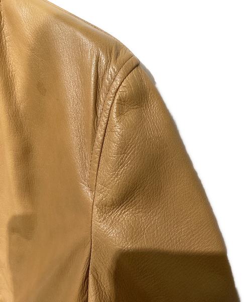 Y.Akamine（ワイアカミネ）Y.Akamine (ワイアカミネ) BEAMS F (ビームスエフ) ゴートレザージャケット ブラウン サイズ:Sの古着・服飾アイテム