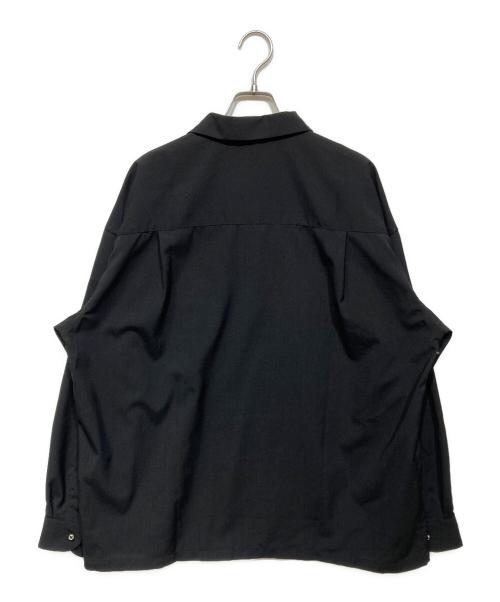 COOTIE PRODUCTIONS（クーティープロダクツ）COOTIE PRODUCTIONS (クーティープロダクツ) T/W Open Collar L/S Shirt（オープン カラー シャツ) ブラック サイズ:Sの古着・服飾アイテム