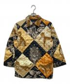 Salvatore Ferragamoサルヴァトーレ フェラガモ）の古着「キルティングジャケット」｜ベージュ×ブラック