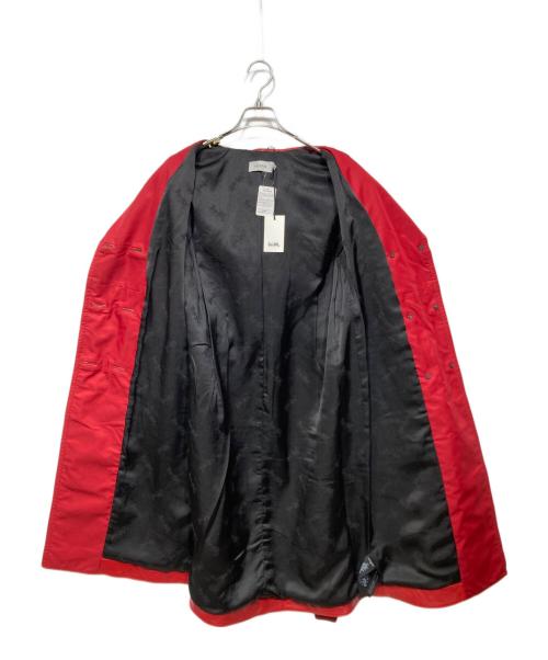 COACH（コーチ）COACH (コーチ) ラムレザー 切替 トレンチコート レッドの古着・服飾アイテム