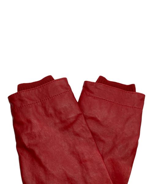 COACH（コーチ）COACH (コーチ) ラムレザー 切替 トレンチコート レッドの古着・服飾アイテム