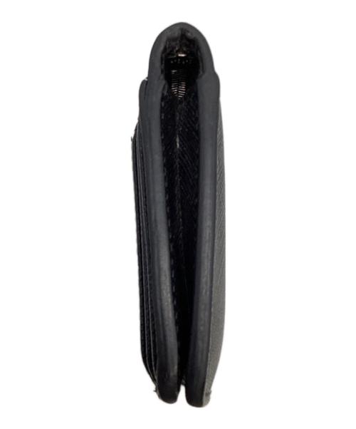 PRADA（プラダ）PRADA (プラダ) SAFFIANO TRIANGOLO カード・コインケース ブラックの古着・服飾アイテム