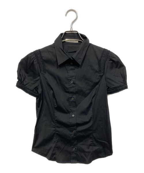 PRADA（プラダ）PRADA (プラダ) ストレッチシャツ ブラック サイズ:40の古着・服飾アイテム