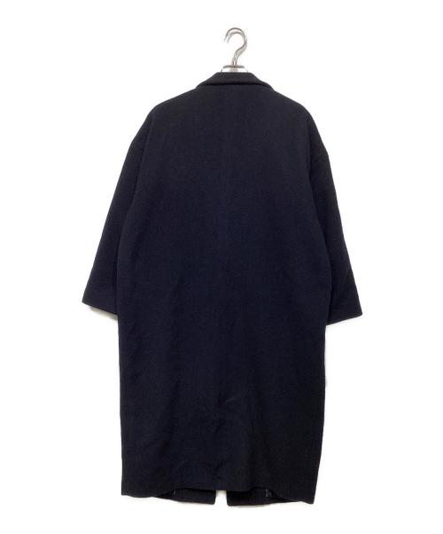 mizuiro-ind（ミズイロインド）mizuiro-ind (ミズイロインド) ウールブレンドスタンドカラーコート ネイビー サイズ:記載なしの古着・服飾アイテム