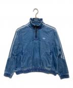 adidasアディダス）の古着「デニムクロップド トラックトップ」｜インディゴ