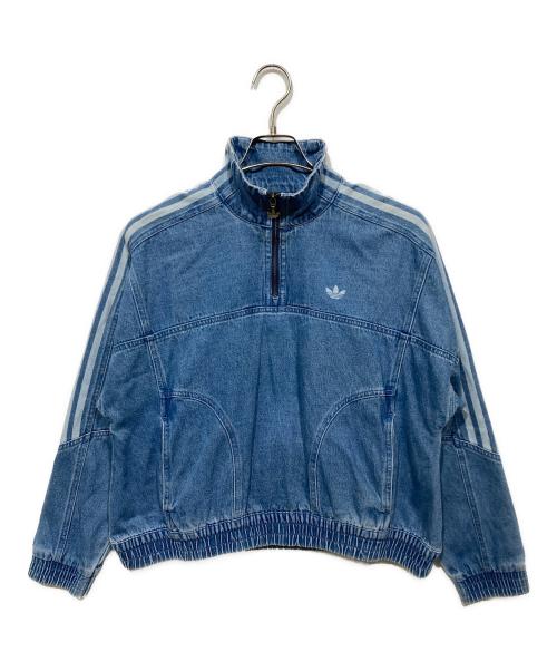 adidas（アディダス）adidas (アディダス) デニムクロップド トラックトップ インディゴ サイズ:Lの古着・服飾アイテム