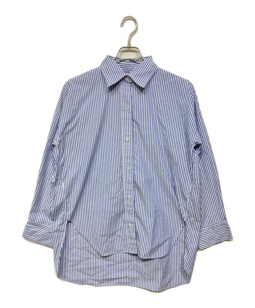 lounge WRAY（ラウンジレイ）lounge WRAY (ラウンジレイ) オーバーサイズシャツ ホワイト×ブルー サイズ:Freeの古着・服飾アイテム