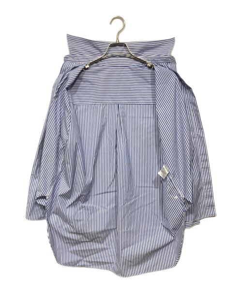 lounge WRAY（ラウンジレイ）lounge WRAY (ラウンジレイ) オーバーサイズシャツ ホワイト×ブルー サイズ:Freeの古着・服飾アイテム