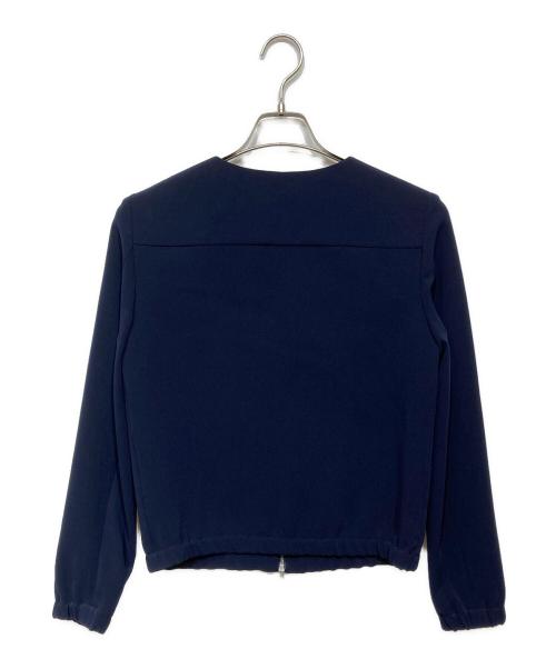 theory（セオリー）theory (セオリー) Classic Crepe Clean Bomber L（クラシック クレープ クリーン ボンバー) ネイビーの古着・服飾アイテム