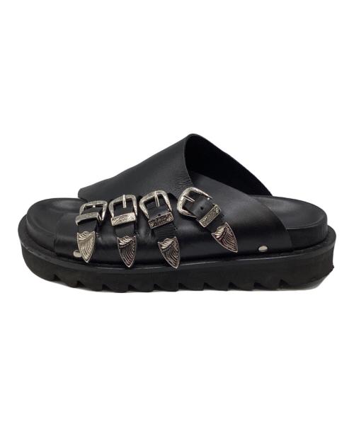 TOGA（トーガ）TOGA (トーガ) レザーバックルベルトサンダル ブラック サイズ:37の古着・服飾アイテム