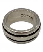 TIFFANY & Co.ティファニー）の古着「グルーブドダブルラインリング」｜シルバー