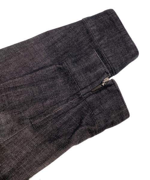 BURBERRY LONDON（バーバリーロンドン）BURBERRY LONDON (バーバリーロンドン) デニムライダースジャケット ブラック サイズ:15の古着・服飾アイテム