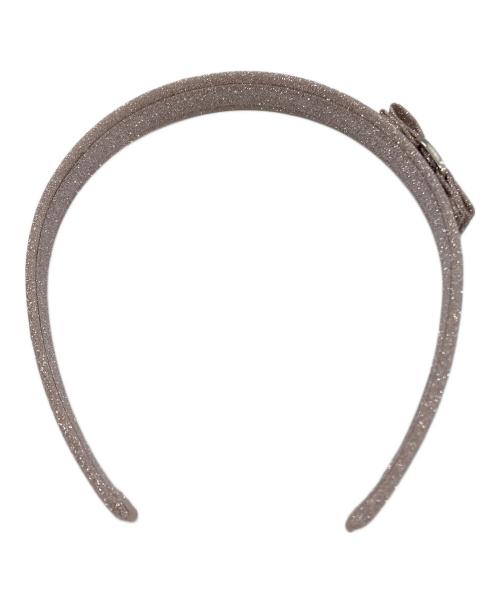 Salvatore Ferragamo（サルヴァトーレ フェラガモ）Salvatore Ferragamo (サルヴァトーレ フェラガモ) グリッターリボンカチューシャ ピンク サイズ:-の古着・服飾アイテム