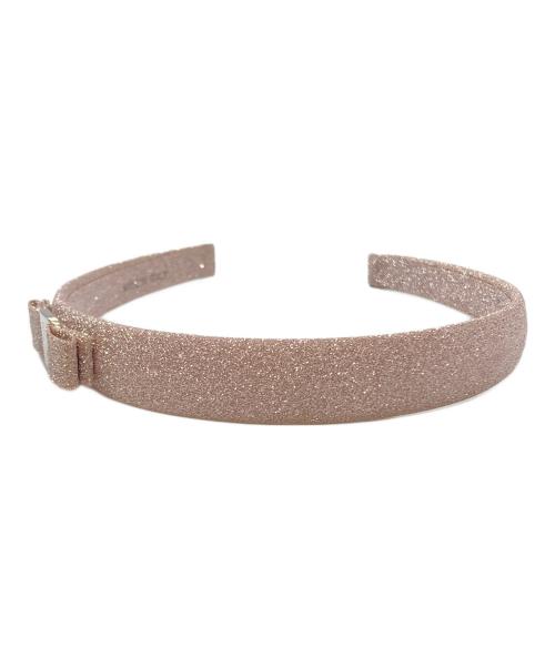 Salvatore Ferragamo（サルヴァトーレ フェラガモ）Salvatore Ferragamo (サルヴァトーレ フェラガモ) グリッターリボンカチューシャ ピンク サイズ:-の古着・服飾アイテム